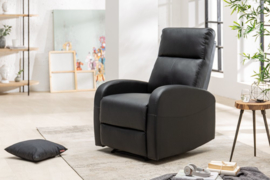 Moderne relax fauteuil HOLLYWOOD II zwarte tv fauteuil met ligfunctie