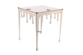 Extravagante salontafel QUID LINE L 46 cm goud druppelvormig design