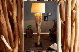 Sta lamp Model: EUPHORIA 180cm - kap Wit