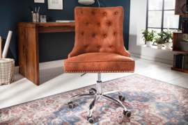 Bureaustoel Chesterfield vintage lichtbruin