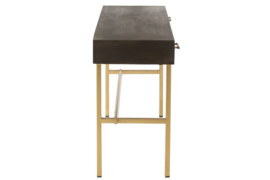 Console Janis 120cm 2laden Mango Hout/Ijzer Bruin/Goud