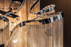 Extravagante hanglamp ELEGANCE 118 cm zilveren hanglamp