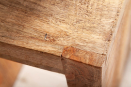 Handgemaakte bijzettafel S 60 cm massief mangohout variabel verstelbaar