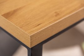 Design laptoptafel LOFT 45 cm eiken look bijzettafel zwart frame