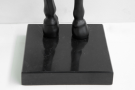Extravagante vloerlamp BLACK HORSE 130 cm zwart paardenfiguur