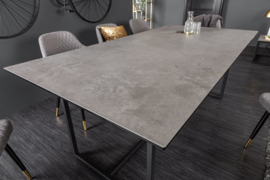 Moderne eettafel SYMBIOSE 200cm keramiek in betonlook  200cm