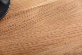 Industriële salontafel APPARTEMENT 95cm geolied eiken met tweede plank