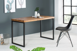 Elegant bureau ELEMENTS 118 cm Sheesham Stone Finish metalen frame