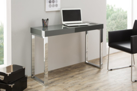 Design console GRIJS BUREAU 120cm donkergrijs hoogglans kantoortafel