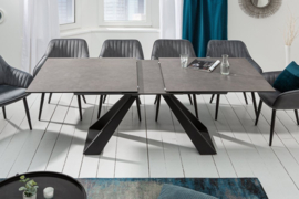 Uitschuifbare eettafel CORD 180-230 cm antraciet gemaakt van keramiek