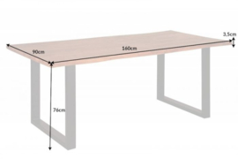 Eettafel Mammoet 160cm Massief Acacia Hout