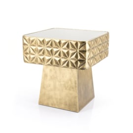 salontafel vierkant goud metaal