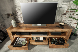 Massief TV-bord  mangohout lowboard 170 cm 3 lades