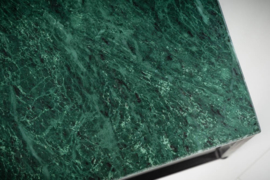 Elegante Industrieel salontafel  50cm groen met een gepolijst marmeren blad