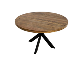 Ronde eettafel  ø100 cm - mangohout/ijzer