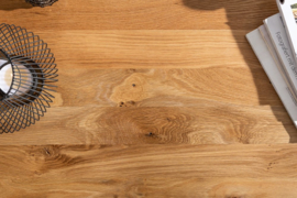 Salontafel met massieve boomrand LIVING EDGE 110 cm geolied wild eiken