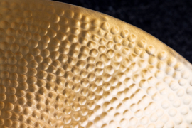 Handgemaakte sierschaal ORIENT 55cm goudkleurig metaal gehamerd design