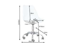 Bureaustoel Scandinavië wit