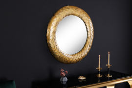 Design spiegel  rond VICTORY 75cm antiek koper metaal handgemaakt