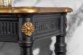 Elegante consoletafel NICE 125 cm zwart goud massief hout