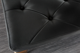 Design bank MODERN BAROK 175cm zwart fluweel goud roestvrij staal