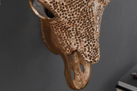Elegante stierenkop MATADOR 56 cm goud met mozaïek decoratie wanddecoratie