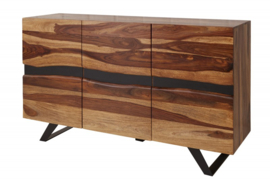 Massief dressoir AMAZONAS 150cm bruin sheesham hout met wane