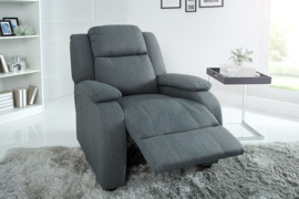 Moderne fauteuil grijze tv-fauteuil met ligfunctie