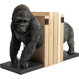 Boekensteun Gorilla Polyresin, Handgemaakt, Elke vrede uniek, Geassembleerd