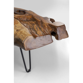 Salontafel Massief hout 100x60 met  haarspeldpoten