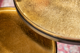 Elegante set van 2 salontafels ELEMENTS 62 cm goud met afneembaar tafelblad