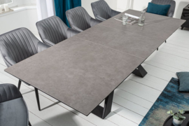 Uitschuifbare eettafel CORD 180-230 cm antraciet gemaakt van keramiek