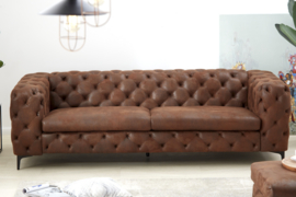 Elegante Chesterfield 3-zits bank MODERN BAROK 240 cm antiek bruin