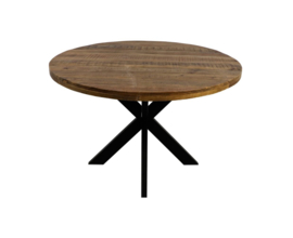 Ronde eettafel  ø100 cm - mangohout/ijzer