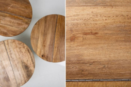 Handgemaakte salontafel ORIENT STORAGE 60cm wit acacia met opbergruimte