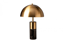 Elegante tafellamp QUE 52cm goud zwart met marmeren voet