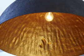 Elegante design hanglamp GLOW 50cm zwart goud hanglamp