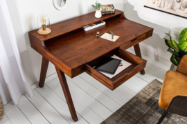 Massief bureau  100 cm acacia bureau met een opvallende afwerking