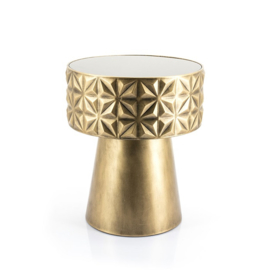 salontafel rond goud metaal