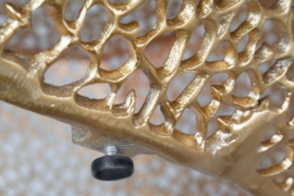 Filigrain design salontafel LEAF 122cm goud handwerk