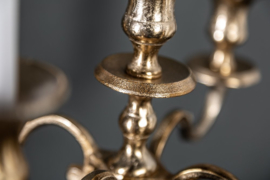 Barok kandelaar 40 cm goud 5-armige kroonluchter gepolijst aluminium kandelaar