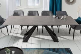 Uitschuifbare eettafel CORD 180-230 cm antraciet gemaakt van keramiek