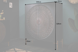Massief highboard DALA 100cm mangohout zwart gouden poten