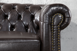 Elegante Chesterfield 2-zits bank  Coffee bruine knoop stiksels