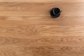 Industriële salontafel APPARTEMENT 95cm geolied eiken met tweede plank