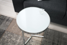 Design bijzettafel Original ASTRO 45cm chroom wit salontafel