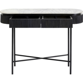 Kare design Console Glenn Sidetable 100cm met Marmer tafelblad