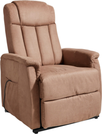 Senioren Relaxfauteuil  met elektrisch opstahulp Inclusief relaxfunctie met afstandsbediening Kleur bruin