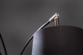 Design booglamp Black 205 cm zwart goud 5 kantelbare parasols vloerlamp