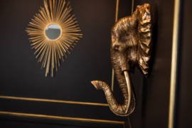 Wand decoratie Olifant Hangend Antiek Goud